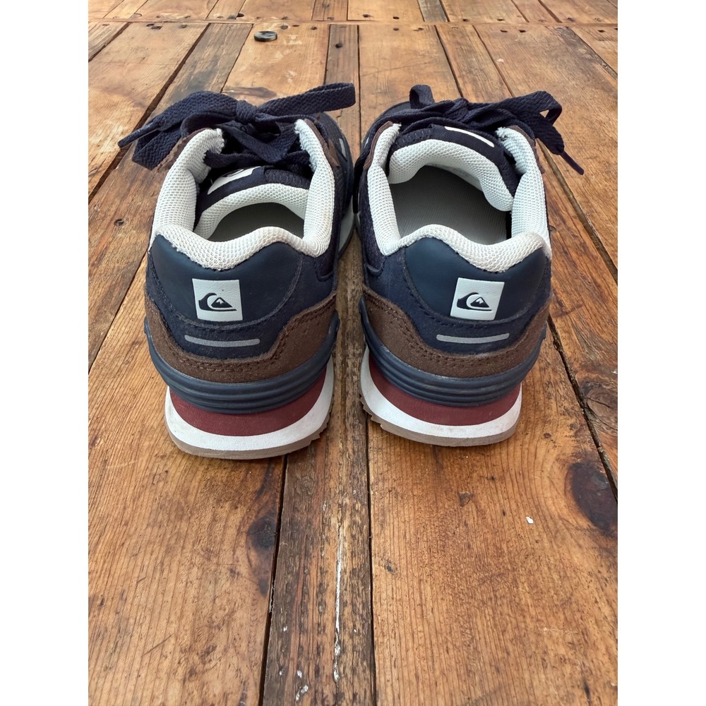 Quiksilver Kids Size 13 Beaumont Sneakers Skate Surf Y2K Navy Brown - Picture 3 of 9